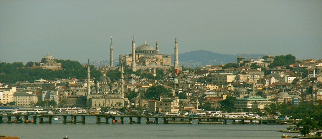 Skyline van Istanbul, Turkije